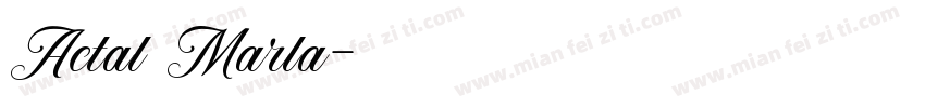 Actal Marla字体转换